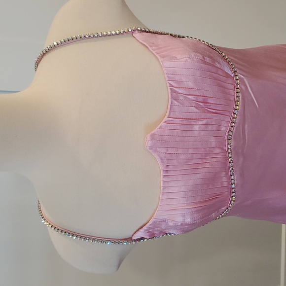 For Love And Lemons Pink Satin Mini Dress Size M new with tags - Picture 6 of 11